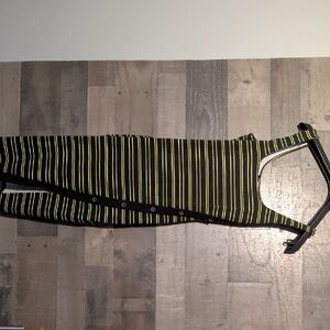 Express Black and Yellow Striped Top